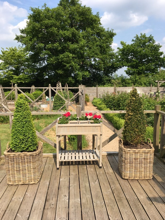 Grey & Buff Square Wicker Log Baskets