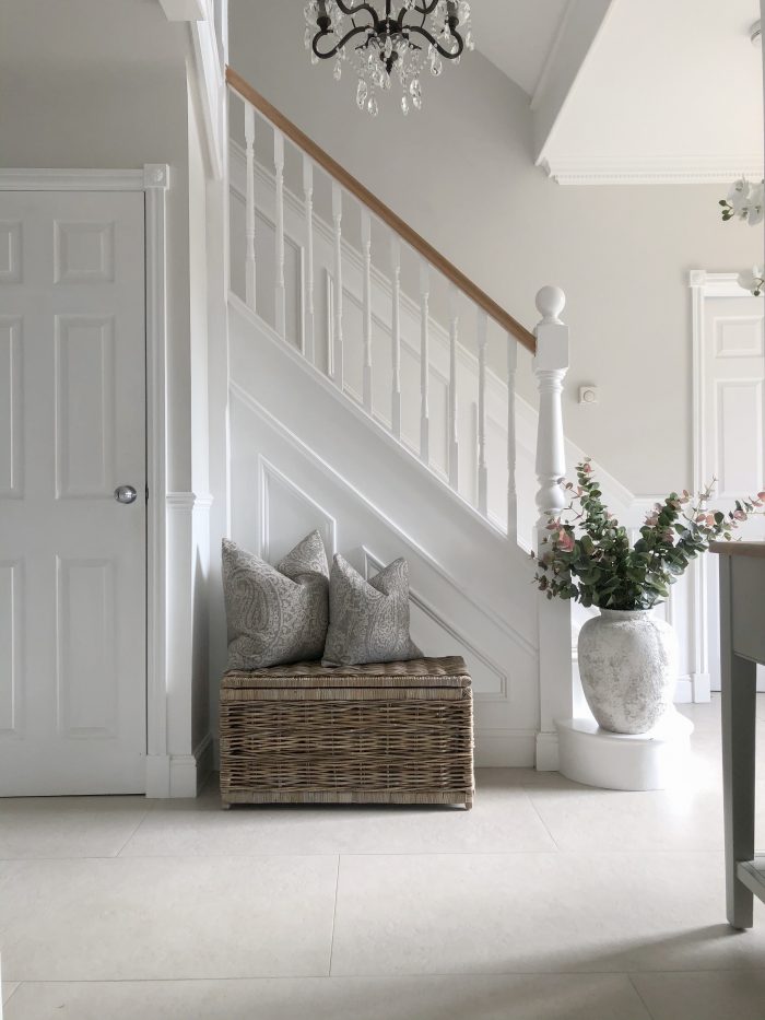 Grey & Buff Rattan Wicker Storage Trunks
