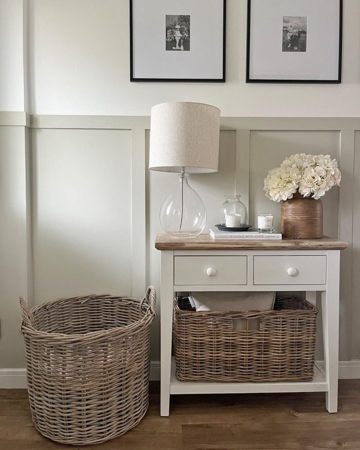 Wicker Log Storage Baskets For The Hallway 