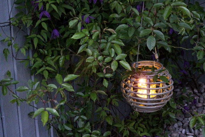 Grey Wicker Gardening Lanterns