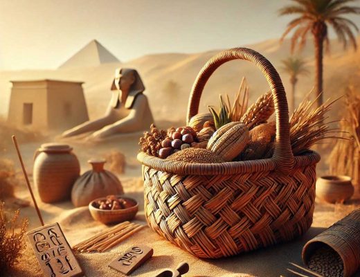 A wicker basket in Ancient Egypt