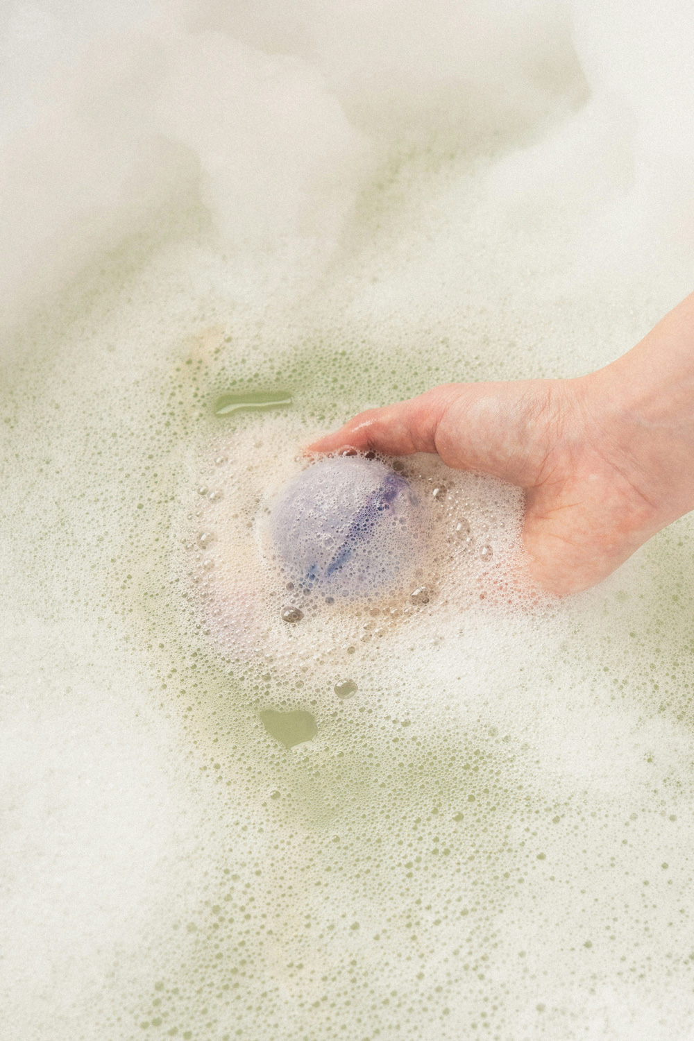 a relaxing bath bomb