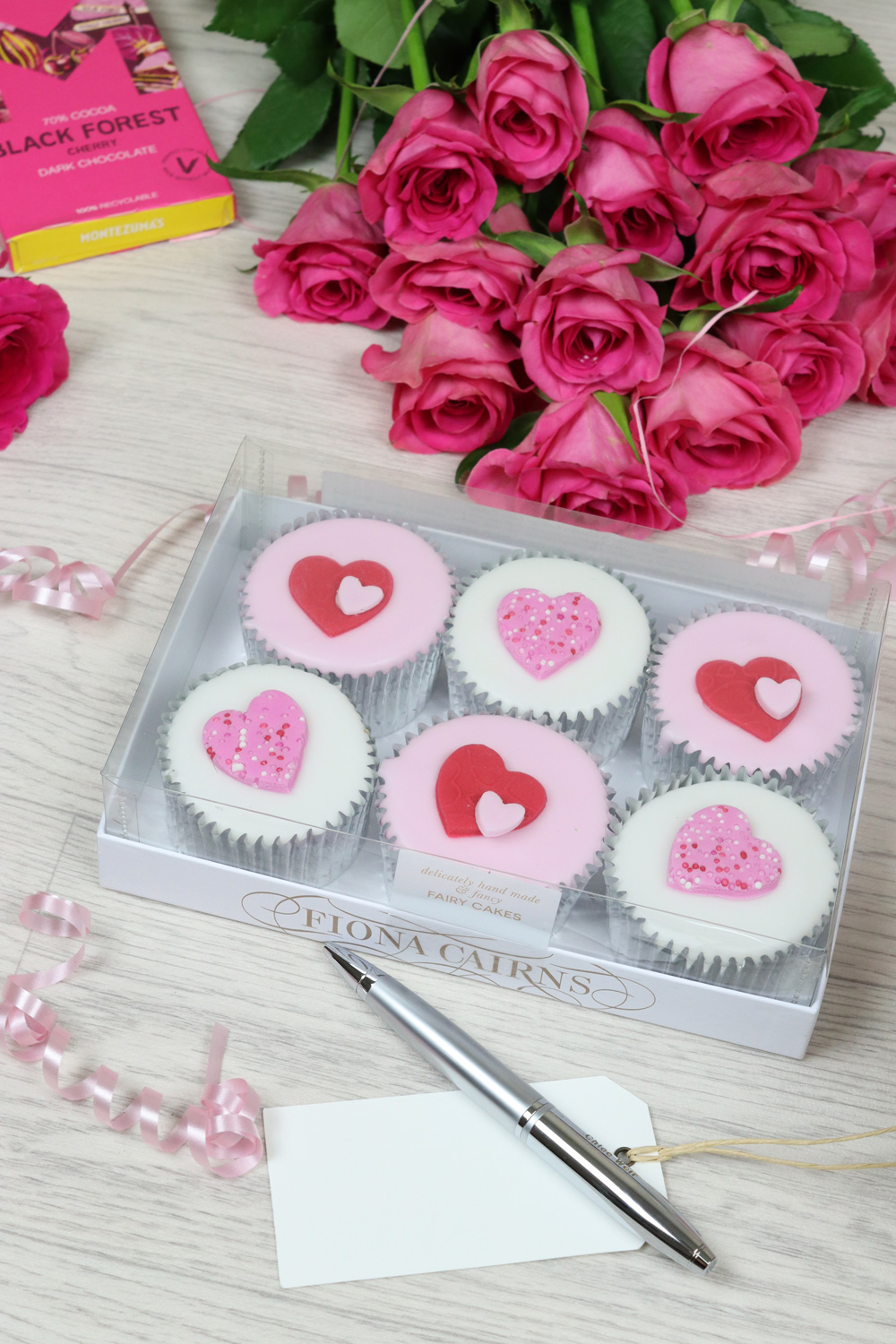 a white gift tag ready to go on a Mother's day hamper