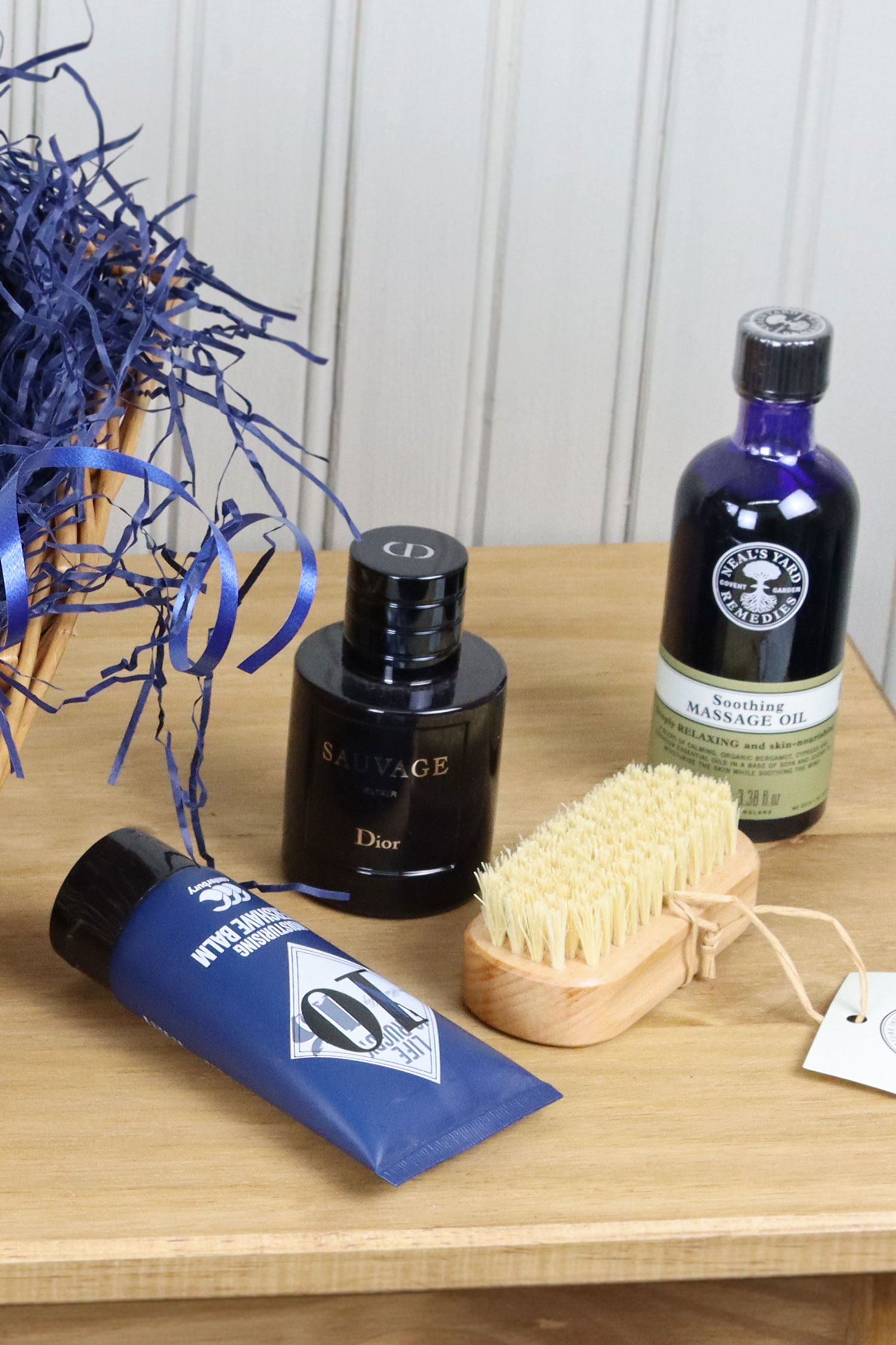 An assortment of aftershave and moisturiser, perfect for a Father's Day hamper