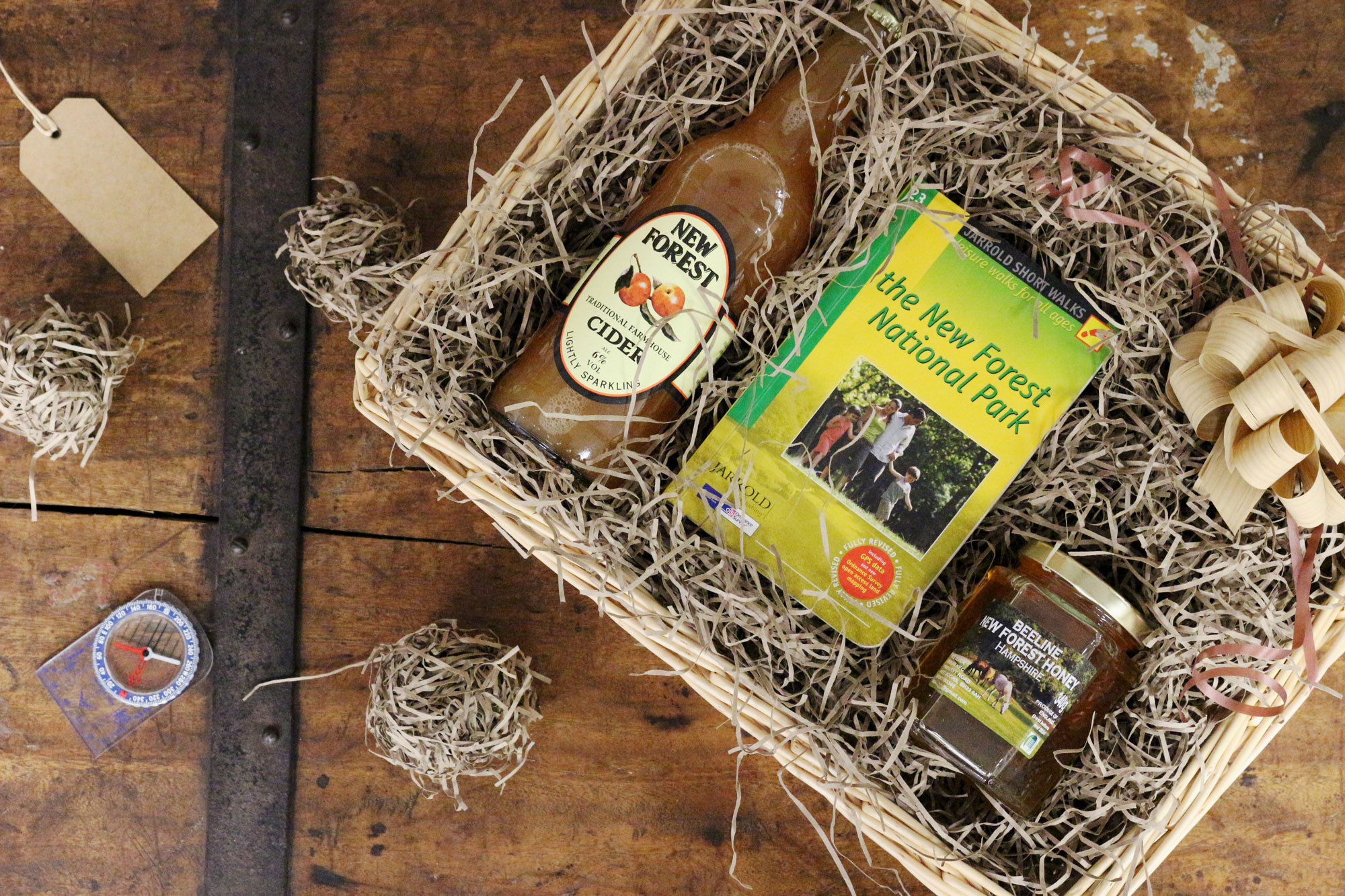 A Father's Day gift hamper full of local delights such as honey, cider and a map