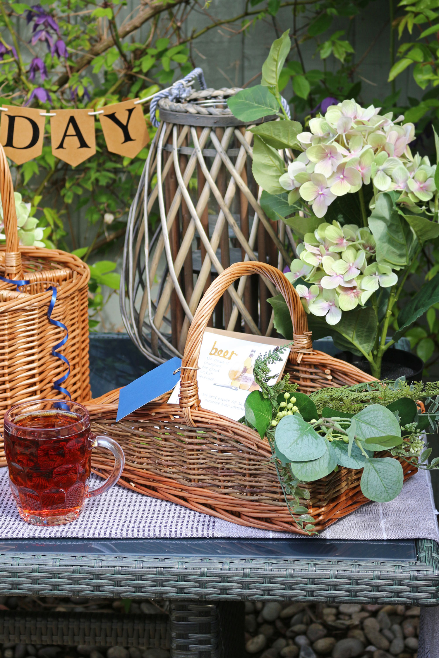 A wicker gardening trug, the ideal gift for Dad