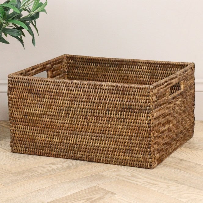 Ashurst Rattan Deep Rectangular Storage Basket
