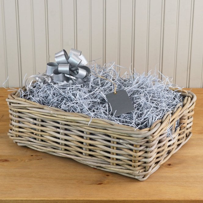 Grey & Silver Hamper Basket Kit