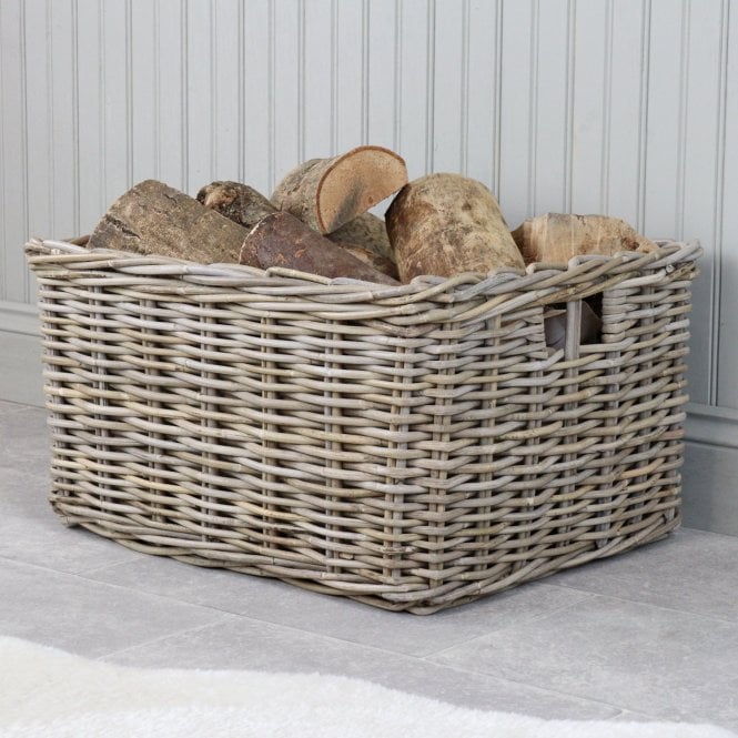 Large Rattan Wicker Log Storage Basket