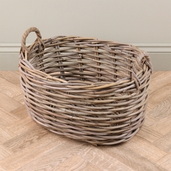 Oval Rattan Wicker Storage Basket