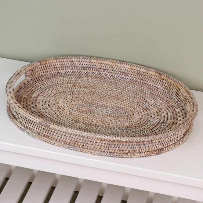Purbeck Oval Rattan Tray