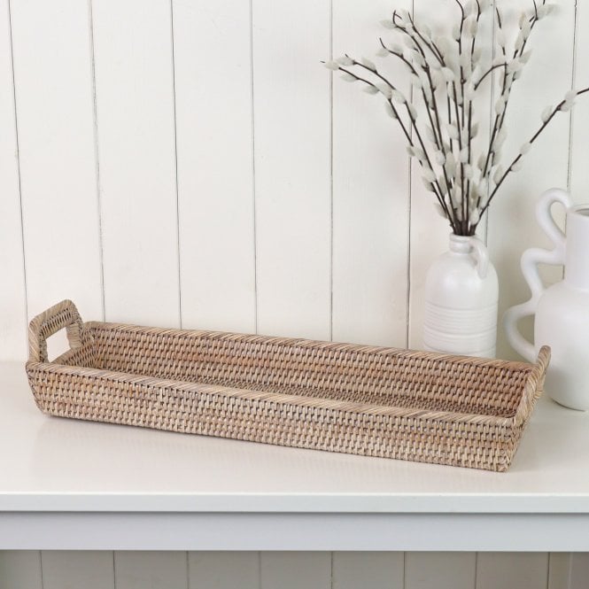 Purbeck Rattan Narrow Wicker Display Tray