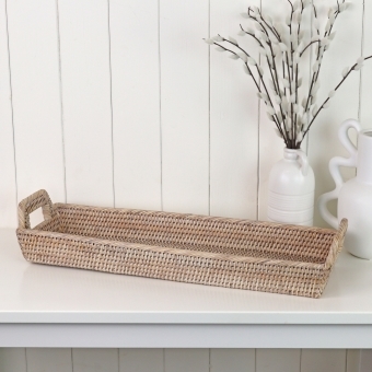 Purbeck Rattan Narrow Wicker Display Tray