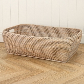 Purbeck Rattan Rectangular Wicker Storage Basket
