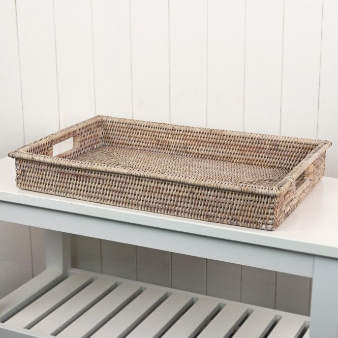 Purbeck Rattan Rectangular Wicker Tray 