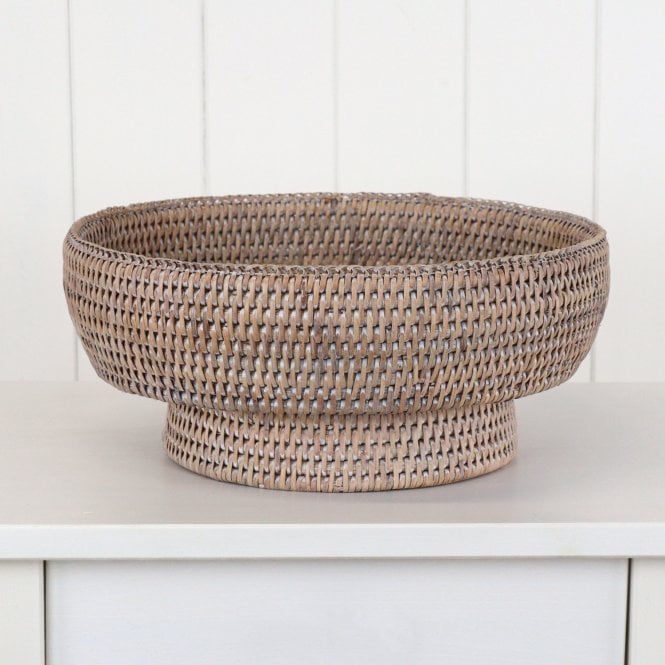 Purbeck Rattan Round Wicker Fruit Bowl