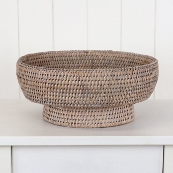 Purbeck Rattan Round Wicker Fruit Bowl