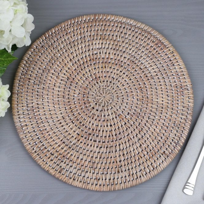 Purbeck Rattan Round Wicker Placemats Set of 2 