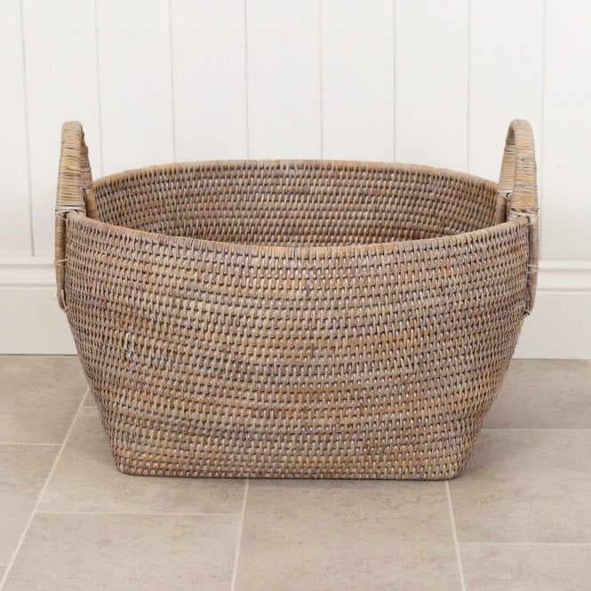 Purbeck Rattan Round Wicker Storage Basket