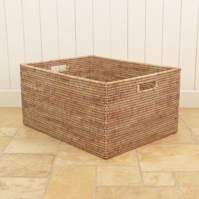 Purbeck Rattan Wicker Blanket Basket