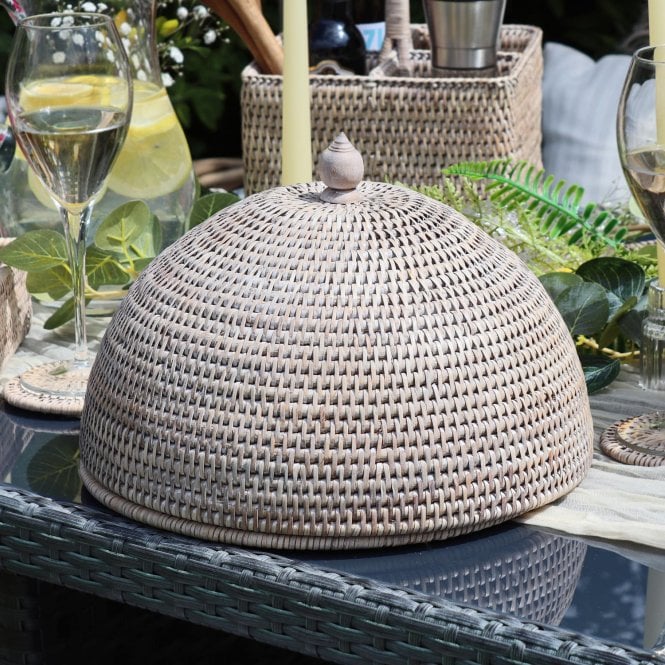 Purbeck Rattan Wicker Food Dome Cover