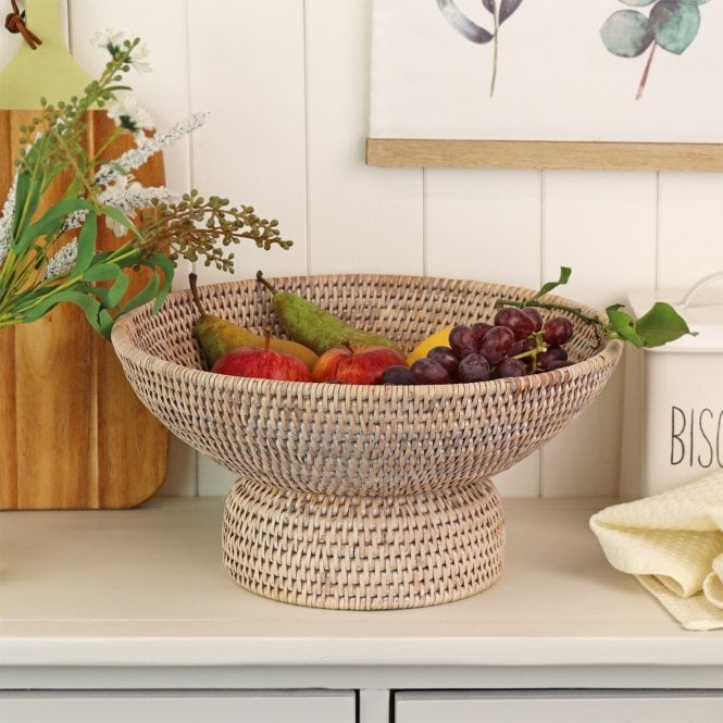 Purbeck Rattan Wicker Fruit Bowl