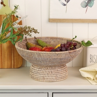 Purbeck Rattan Wicker Fruit Bowl