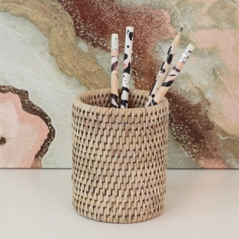 Purbeck Rattan Wicker Pen Pot