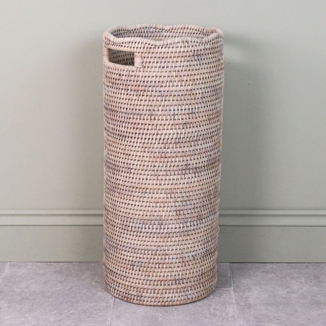 Purbeck Scalloped Rattan Umbrella Basket