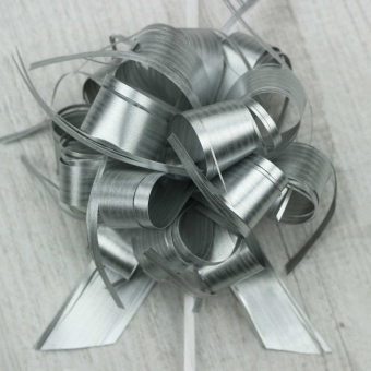 Silver Raffia Gift Bow 