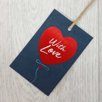 With Love Blue Gift Tag