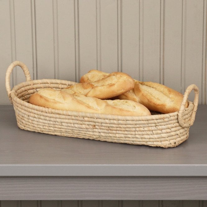 Woven Raffia Bread Basket