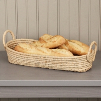 Woven Raffia Bread Basket